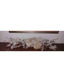 Tralcio centro natale rose bianco con led Tralcio centro natale rose bianco con led